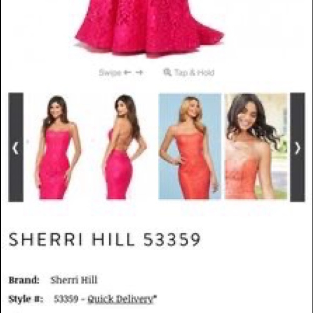 Beautiful bright pink Sherry Hill lace dress - Picture 2 of 5